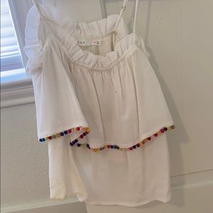 White and multicolored tank